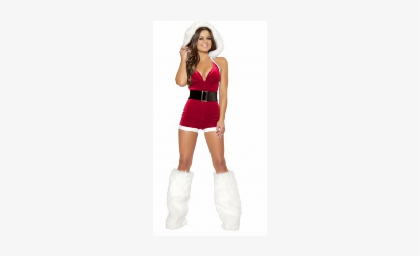 Sexy Santa Romper - Sexy Ladies Santa Outfit, transparent png download