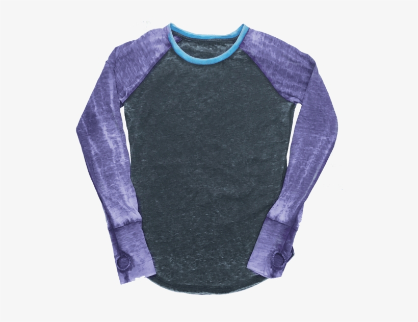 Picture Of Burnout Black/purple Baseball Shirt - Shirt, transparent png download