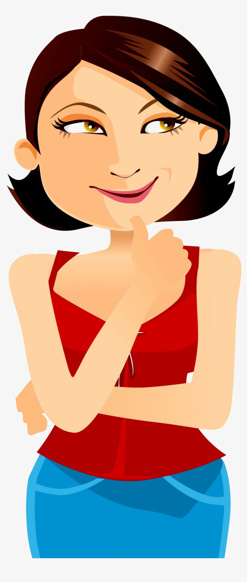 Thinking Woman Png Image Free Download - Conscious Eater, transparent png download