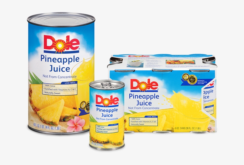 Micro Landing Product Cans - Dole Pineapple Juice - 46 Fl Oz Can, transparent png download