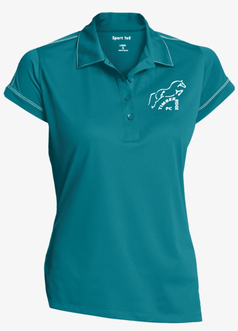 Lst659 Sport-tek Ladies' Contrast Stitch Performance - Nike Ladies Dri Fit Vertical Mesh Polo, transparent png download