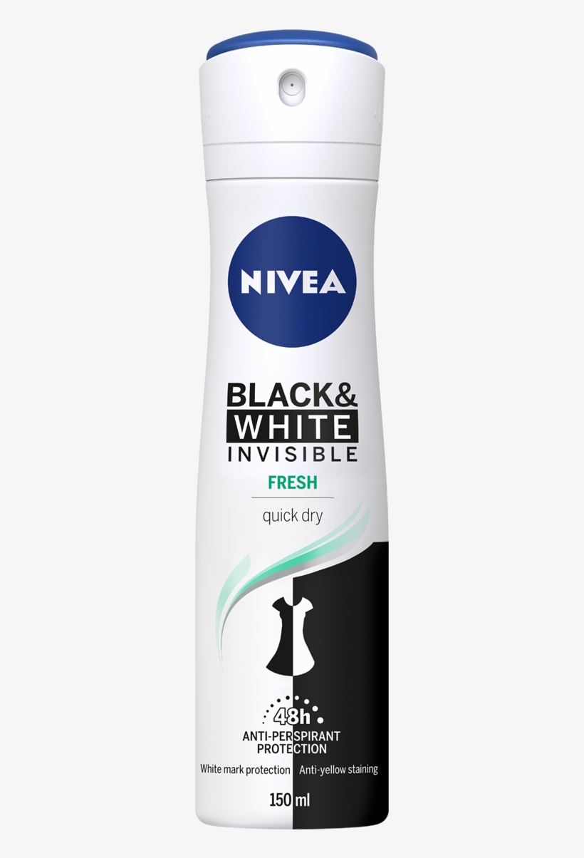 Antiperspirant Care - Nivea Black And White Deodorant, transparent png download