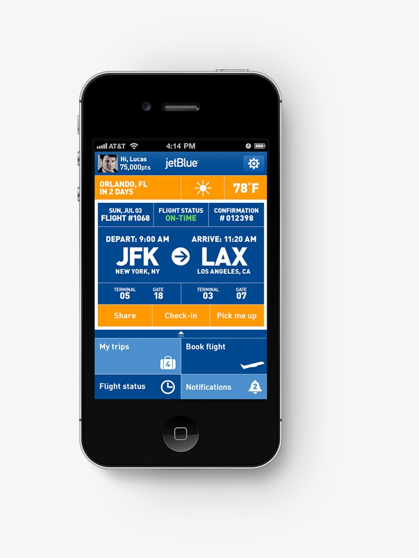 01 Jetblue - Smartphone, transparent png download