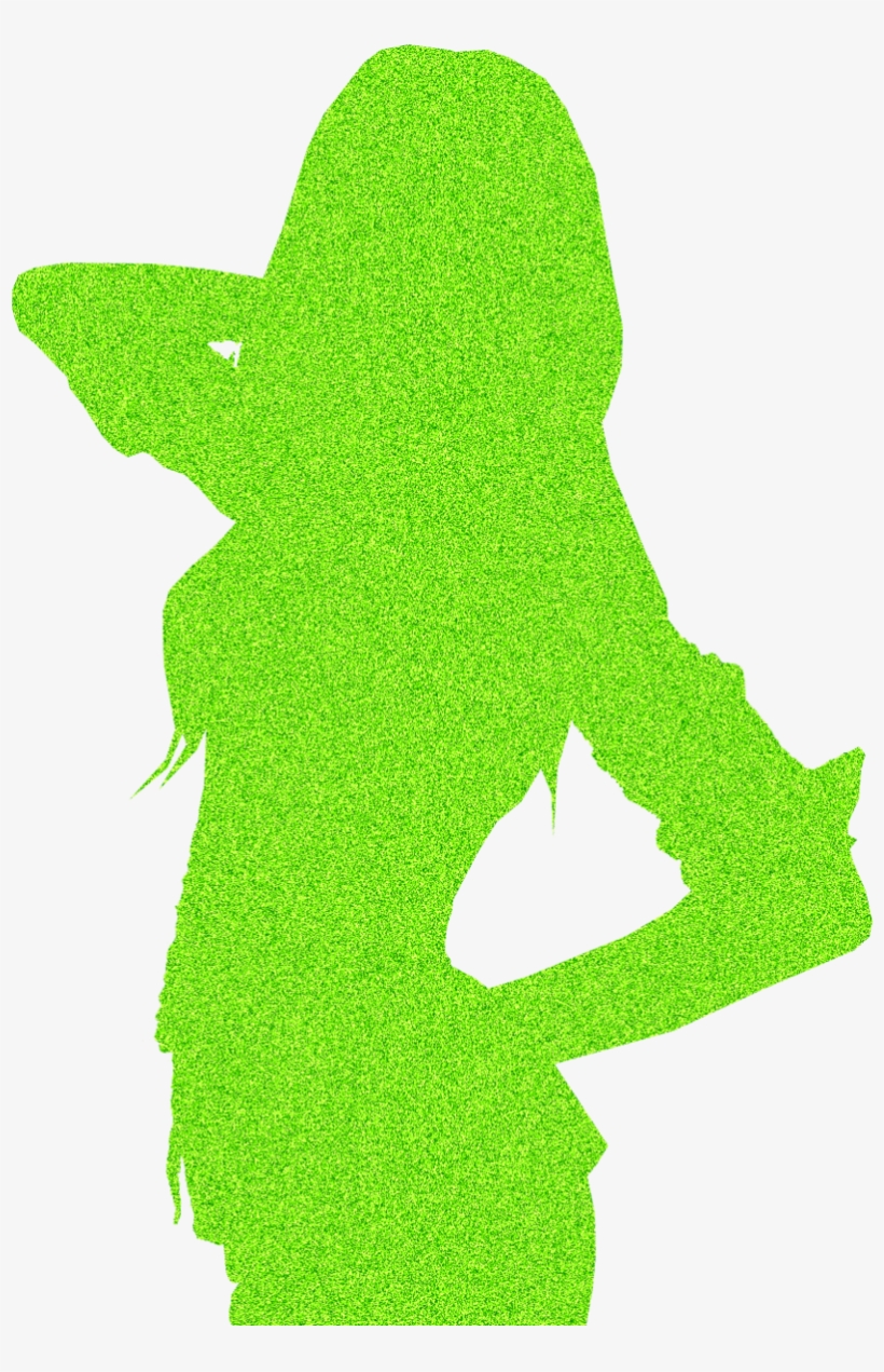 Silueta Avril Lavigne Con Glitter Verde By Abbeydenith-d59bjrs - Avril Lavigne Silhouette, transparent png download