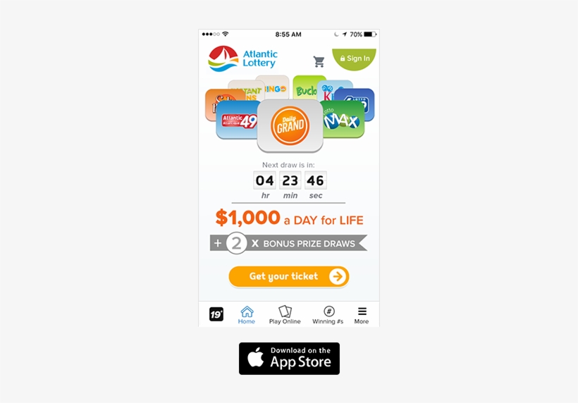 App Store - Atlantic Lottery App, transparent png download