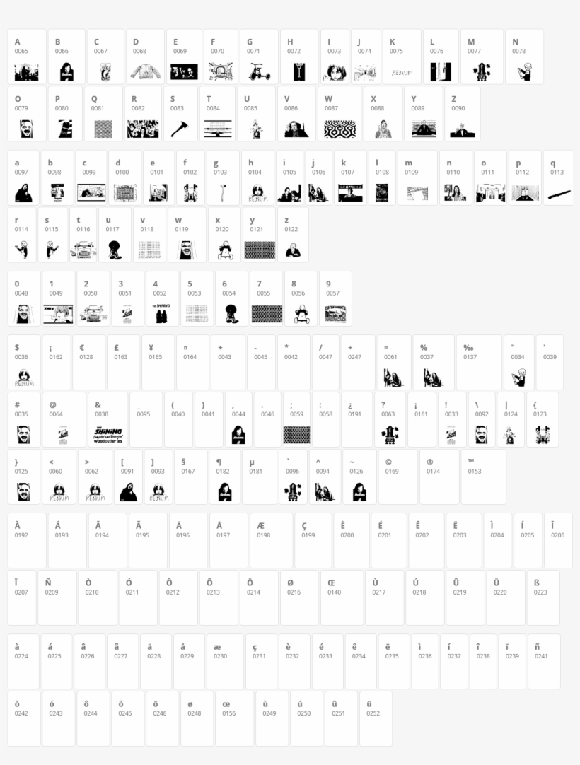 The Shining Character Map - Paint, transparent png download