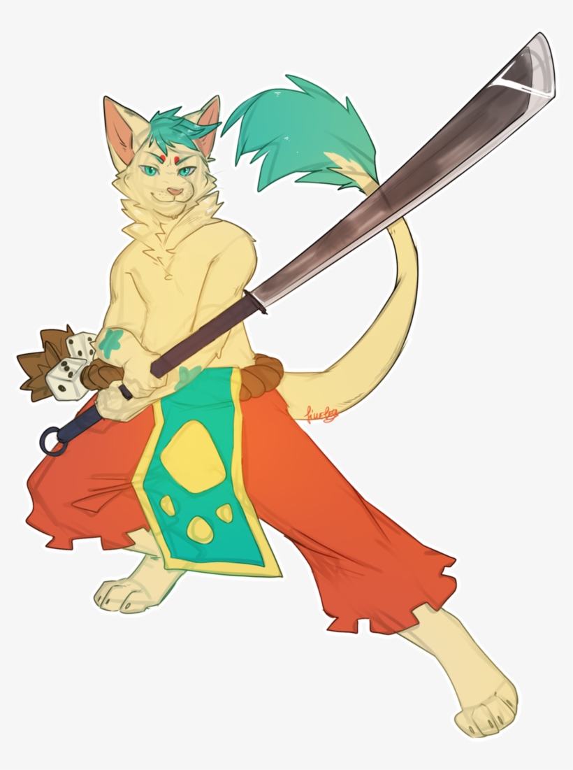 Tim Swordscat - By Fiuefey - Cartoon, transparent png download
