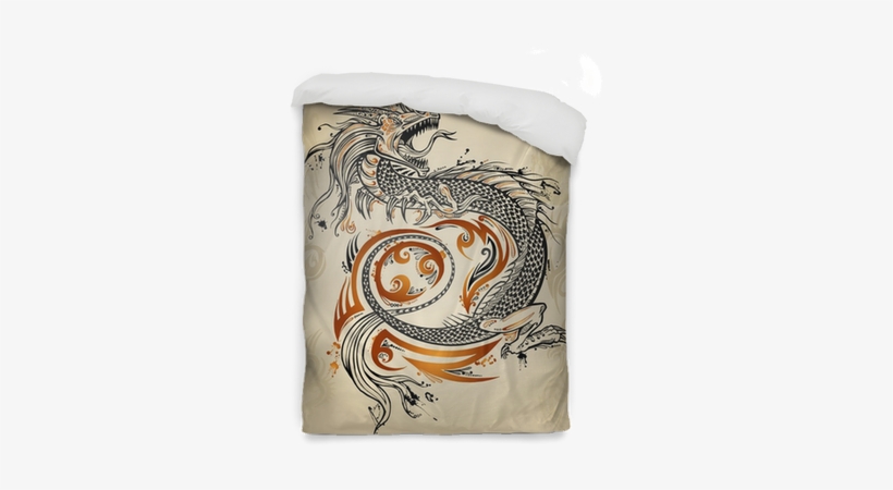 Dragon Doodle Sketch Tattoo Icon Tribal Grunge Vector - Dragon Japonais Tattoo Drawing Jambe, transparent png download