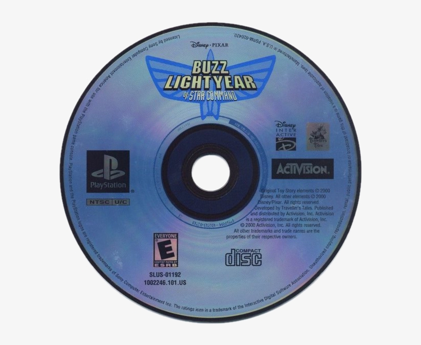Buzz Lightyear Of Star Command - Buzz Lightyear Of Star Command 2000 Ps1 Cd, transparent png download