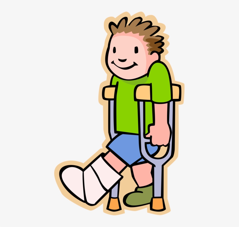 Vector Illustration Of Primary Or Elementary School - Broken Leg Clipart, transparent png download