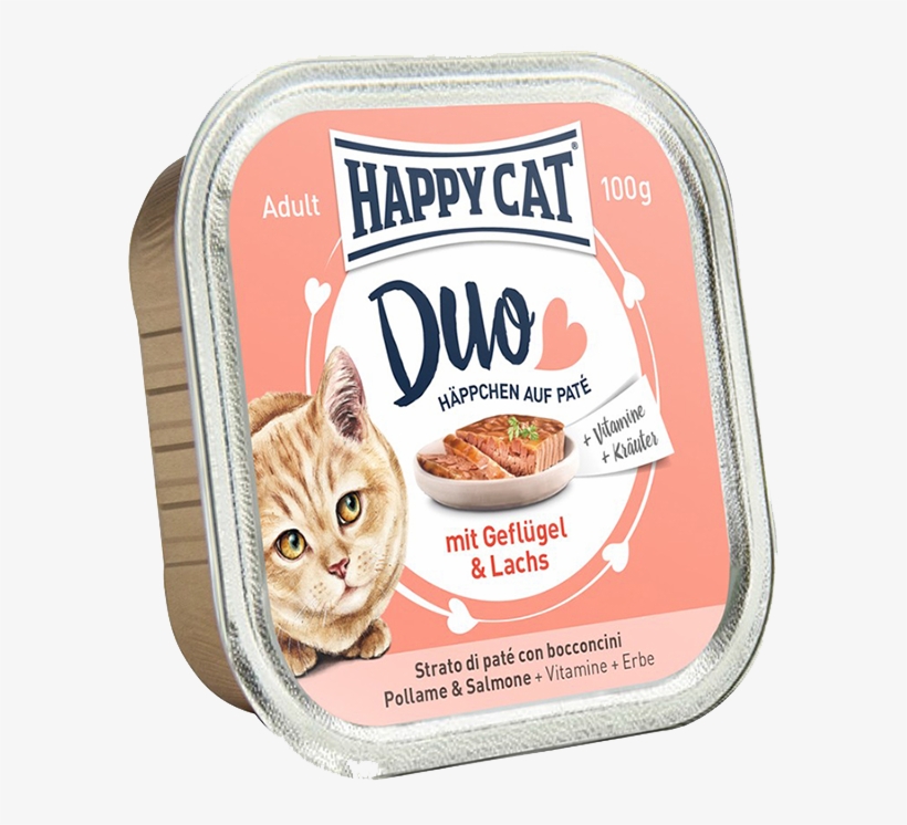 Happy Cat Duo Poultry & Salmon - Happy Cat - Duo Menu Poultry & Lamb (geflügel &, transparent png download
