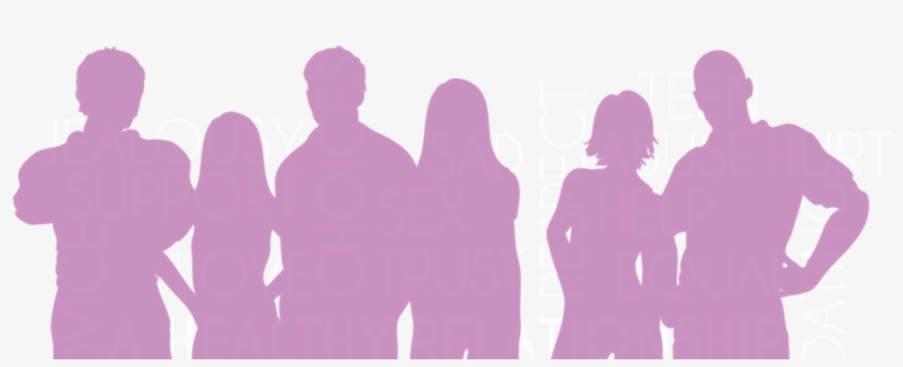 Cropped-teens - Crowd People Silhouette Transparent, transparent png download