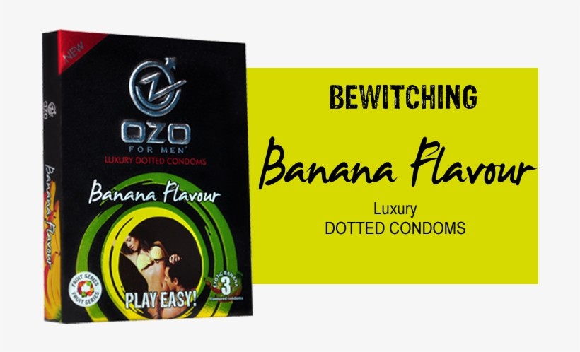 Ozo For Men Condoms Banana Flavour - Man, transparent png download