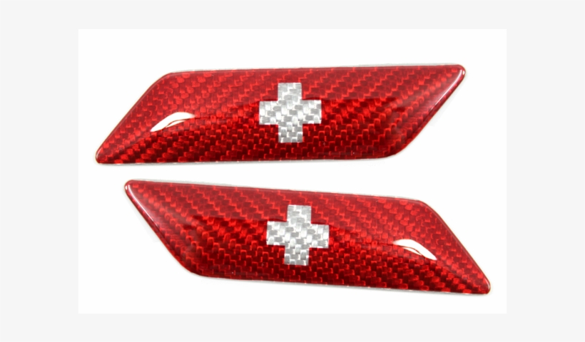 Carbon Fiber Fender Emblem W/ Switzerland Flag Tmcmotorsport - Carbon Fibers, transparent png download