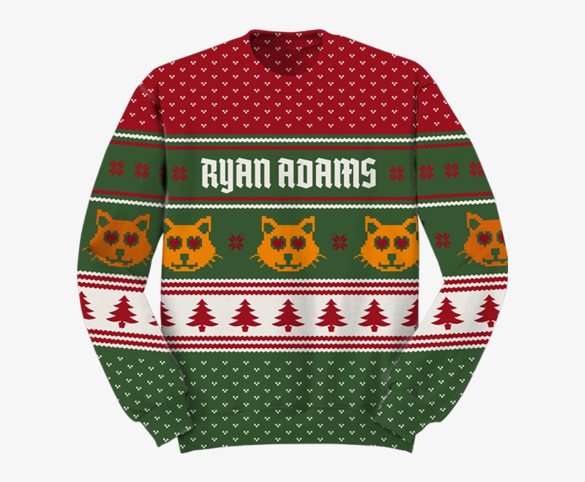 It's Christmas In February With The Ryan Adams Cat - Sweater, transparent png download
