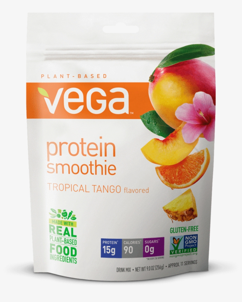 Vega Protein Smoothie, Tropical Tango Flavor, - Vega Protein Smoothie Powder, Tropical Tango, 9 Oz, transparent png download