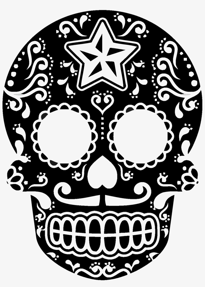 Dia De Los Muertos Skull - Skull, transparent png download