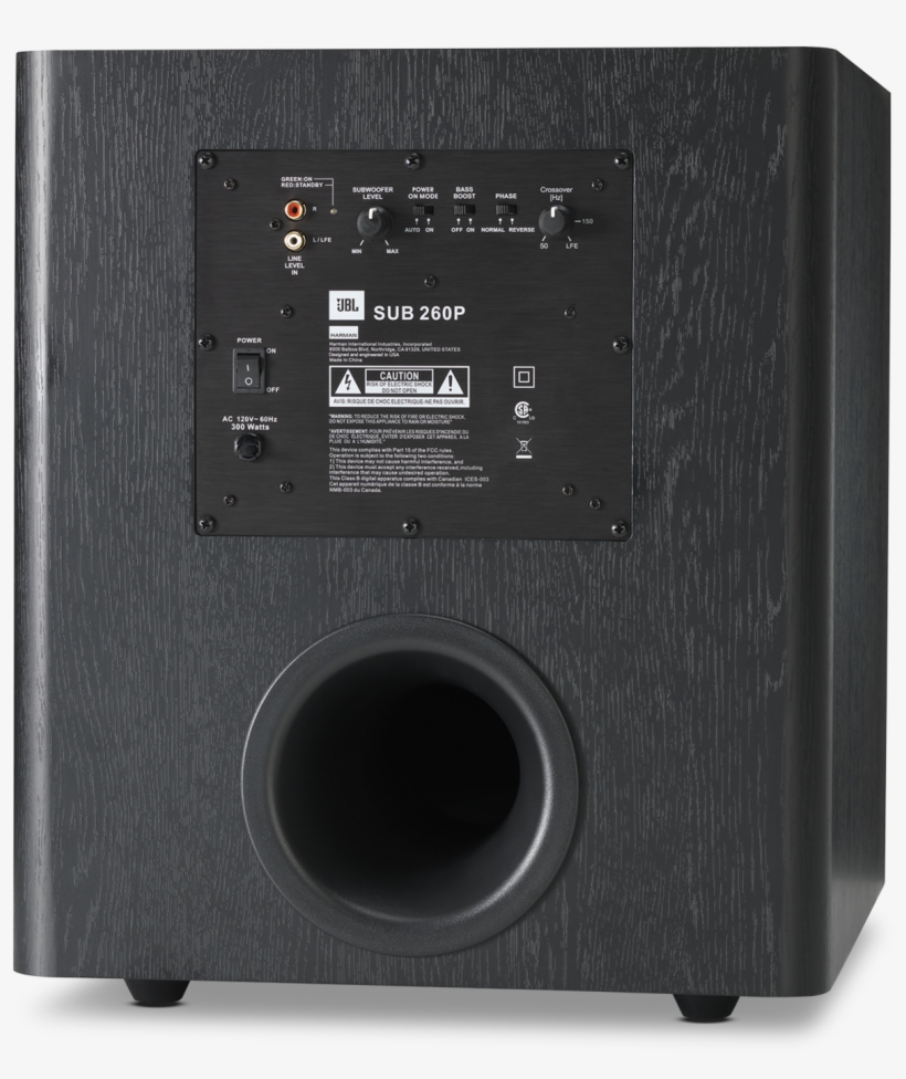 Studio Sub 260p - Jbl Studio Sub 260p Black Speaker Refurbished, transparent png download