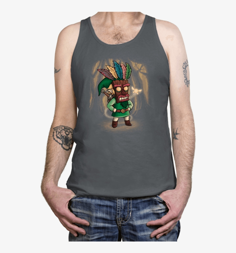 The Legend Of Aku Aku Mask - Ript Apparel Super Link Bros - Tanktop Navy, transparent png download