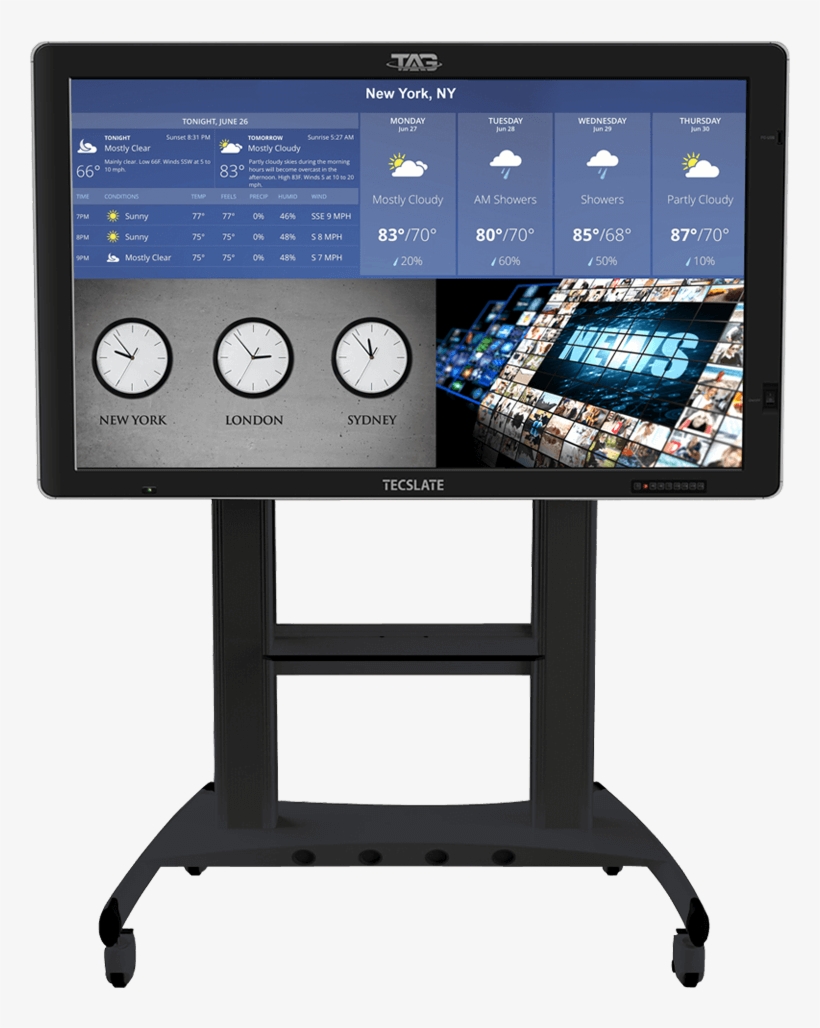 The Tag Techslate Is An Interactive Touchscreen Display - Tag Global System Tag Tecslate 65 Inch | Interactive, transparent png download