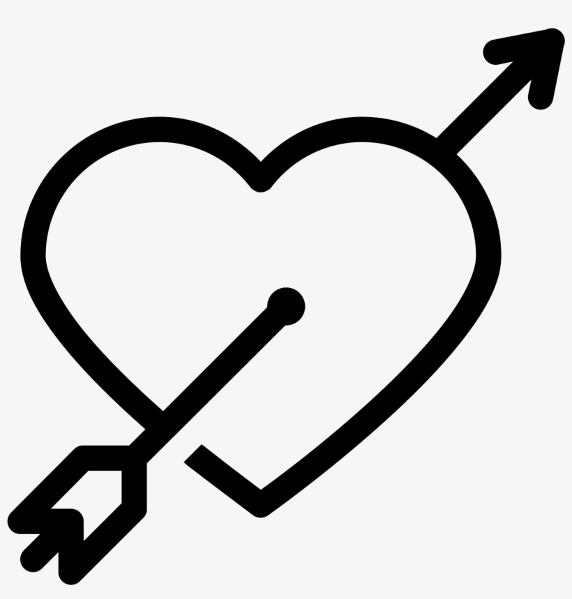 Heart With Arrow Icon - Heart Blue Png Arrow, transparent png download