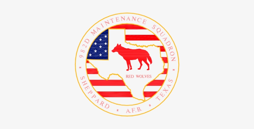 Red Wolf Custom Wood Flag - Circle, transparent png download