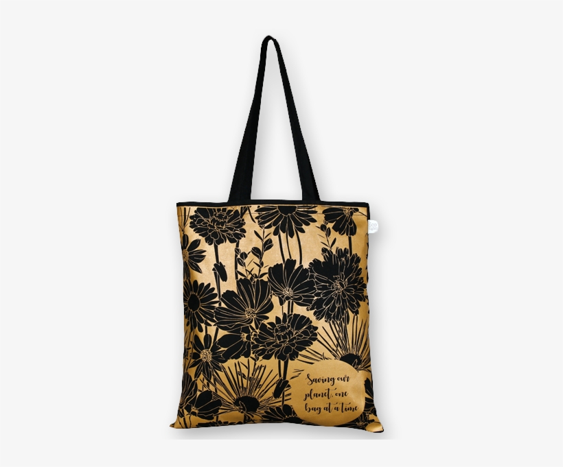 Cotton Tote Bag, Flowers - Black White 3c Shower Curtain, transparent png download