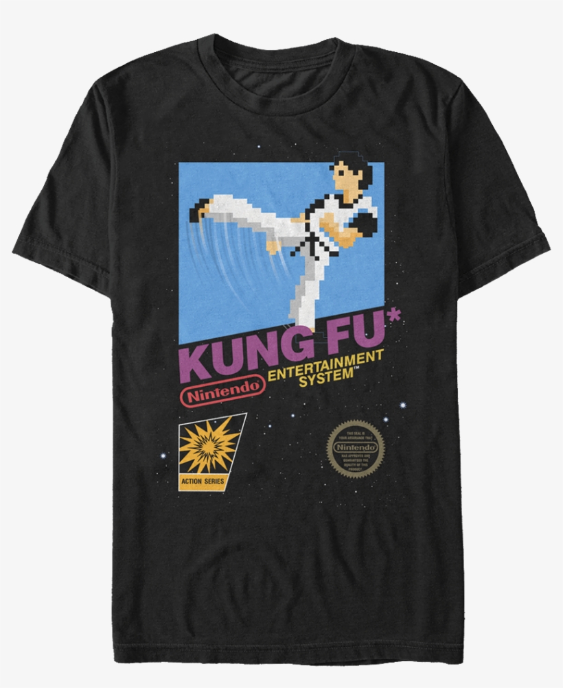Cartridge Art Kung Fu T-shirt - Kung Fu Nintendo, transparent png download