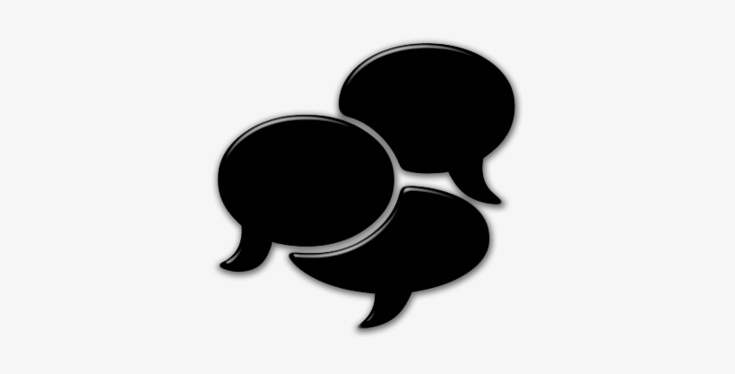 020723 Rounded Glossy Black Icon Symbols Shapes Comment - Art Of Communication By Jim Stovall, transparent png download