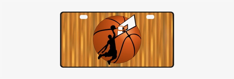 Slam Dunk Basketball Player License Plate - Slam Dunk Basketball Player W/hoop On Ball Slam Dunk, transparent png download