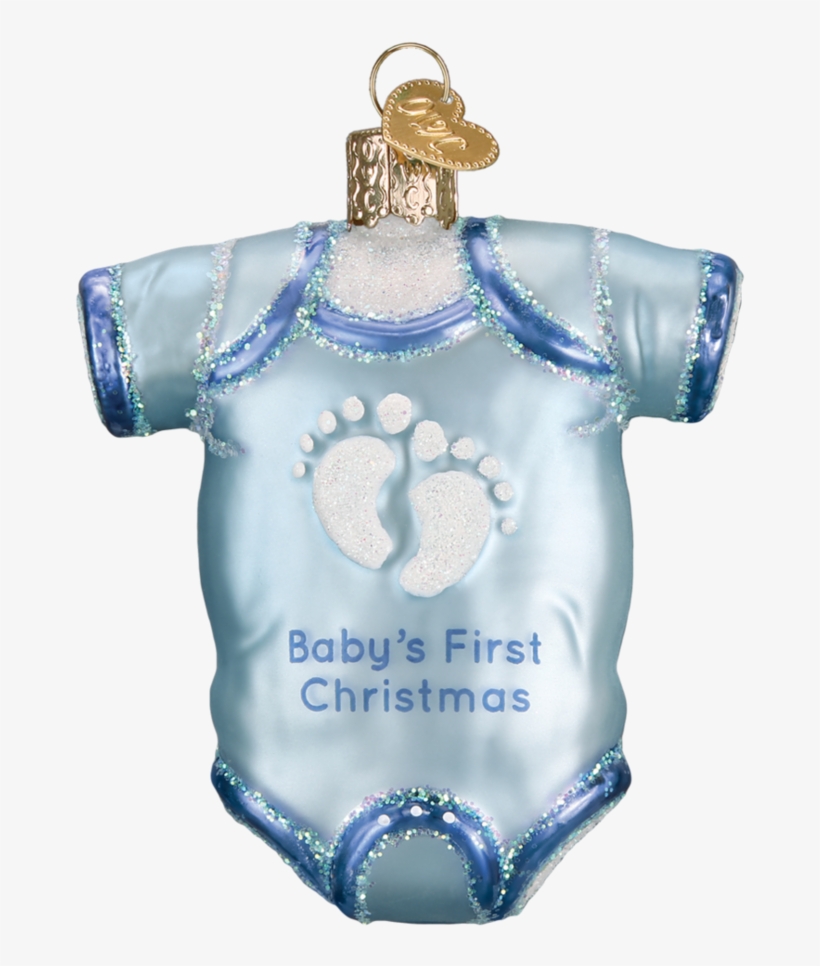 Baby Onesie Ornament-blue - Baby's First Christmas Blue 2018, transparent png download