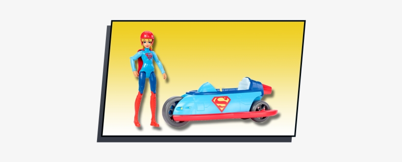 Dc Super Hero Girls™ Supergirl Action Figure With Pod - Cartoon, transparent png download