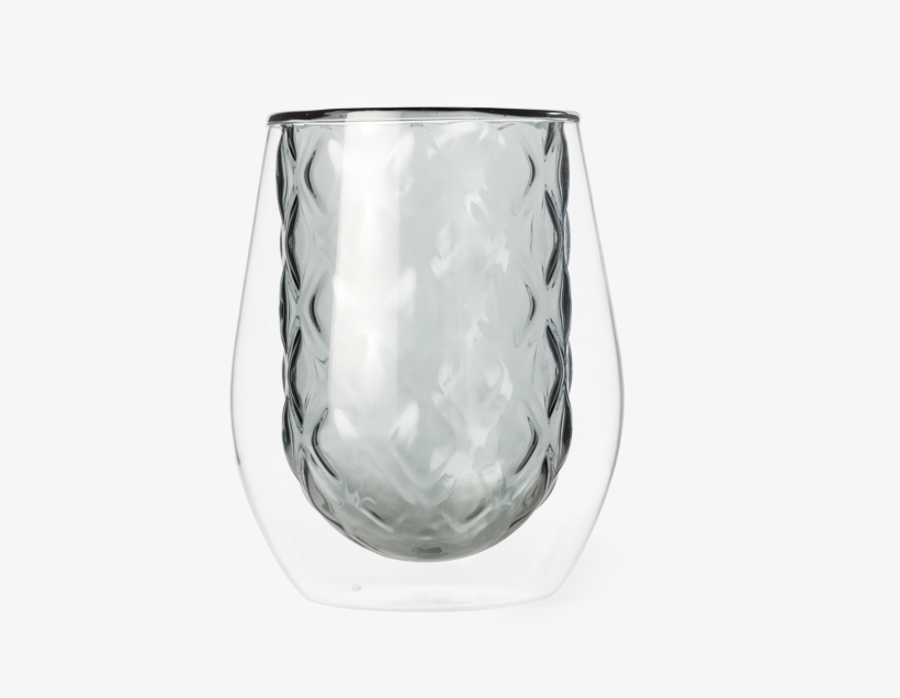 Diamond Double Wall Glass Smokey Grey - Glass, transparent png download