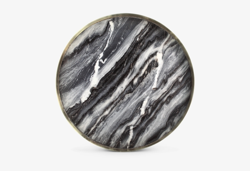 Orbit Round Tray In Smokey Marble - Tray, transparent png download