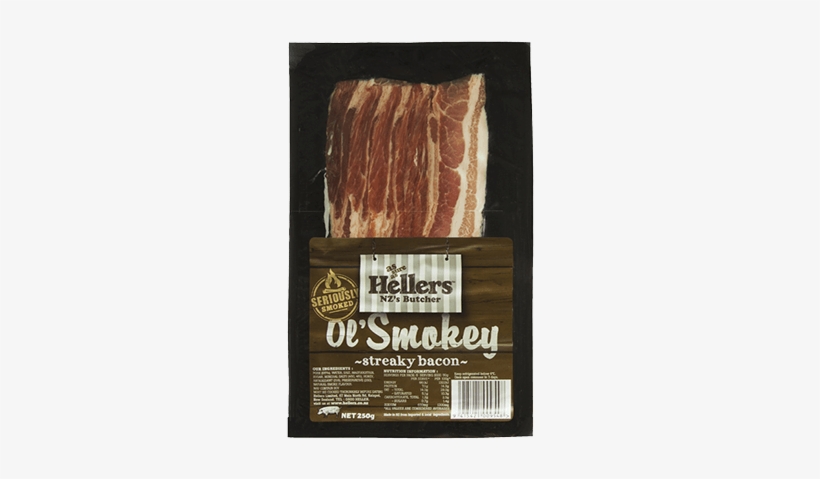 Hellers Ol' Smokey Streaky Bacon - Bacon, transparent png download