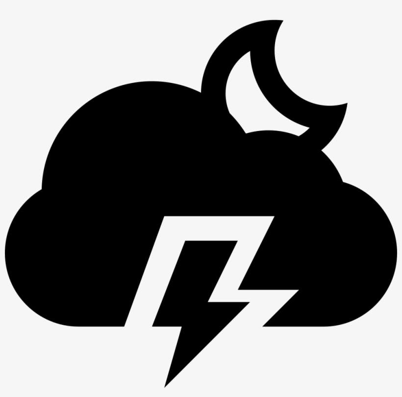 Png File - Cloud With Lightning Icon, transparent png download