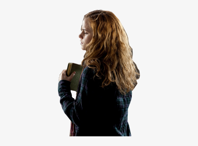 Hermione Worried With Book From Behind Png Image - Harry Potter Et Les Reliques, transparent png download