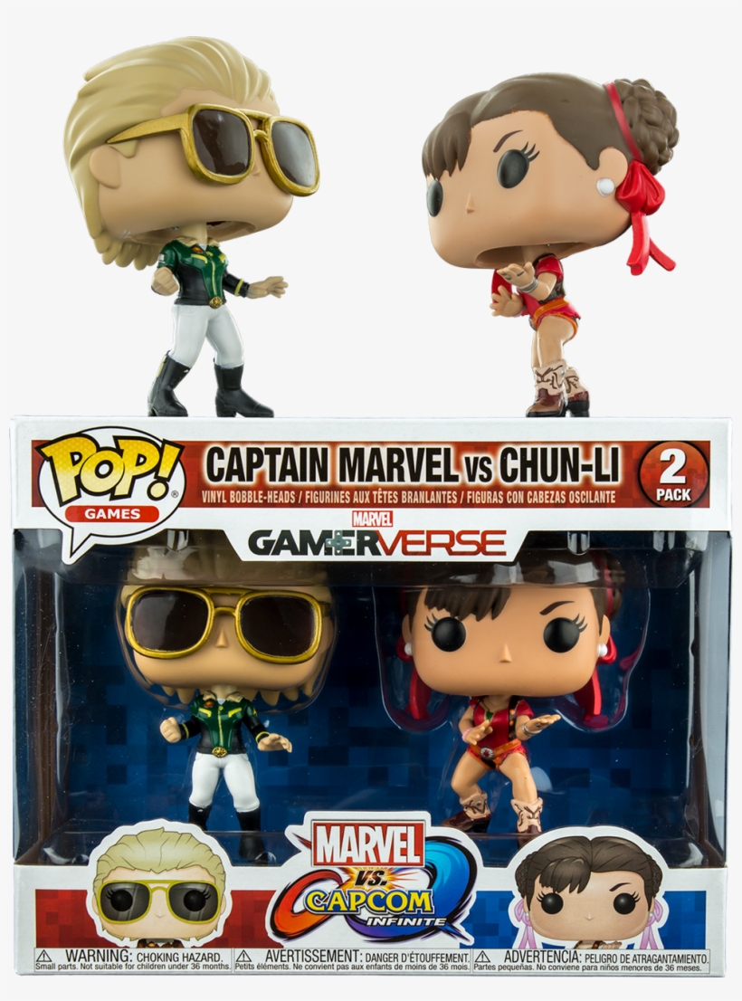 Funko Pop Captain Marvel Vs Chun Li, transparent png download