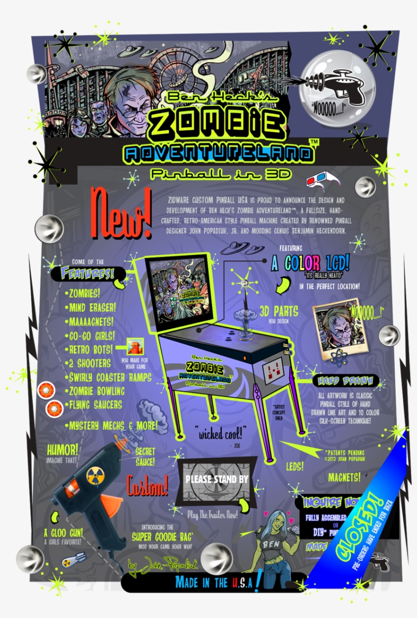 Sweet New Details On Ben Heck's Zombie Adventureland - Flyer, transparent png download