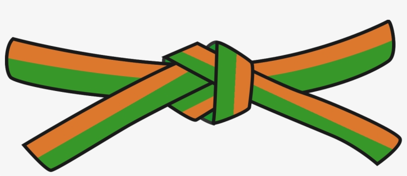 Judo Orange-green Belt - Orange Green Belt Judo, transparent png download