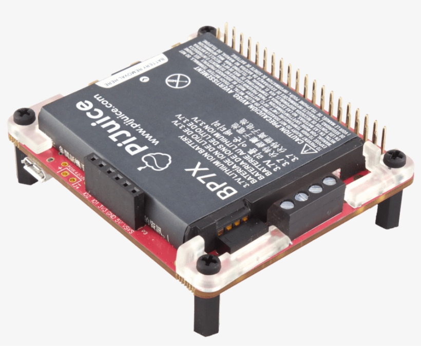 Pijuice Hat A Portable Power Platform For Every Raspberry - Raspberry Pi Battery Hat, transparent png download