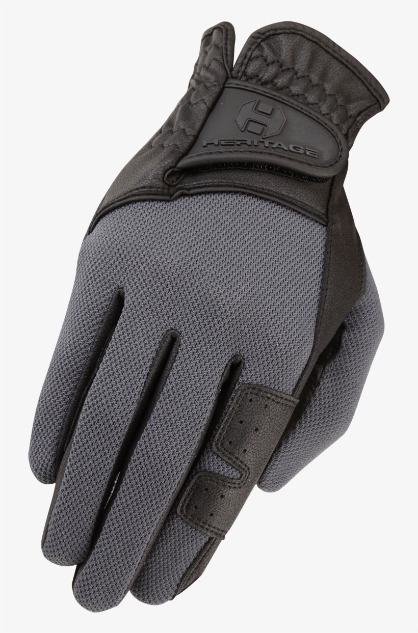 Cross Country Glove Black/grey - Heritage Gloves X-country Gloves - Ladies Riding Gloves, transparent png download