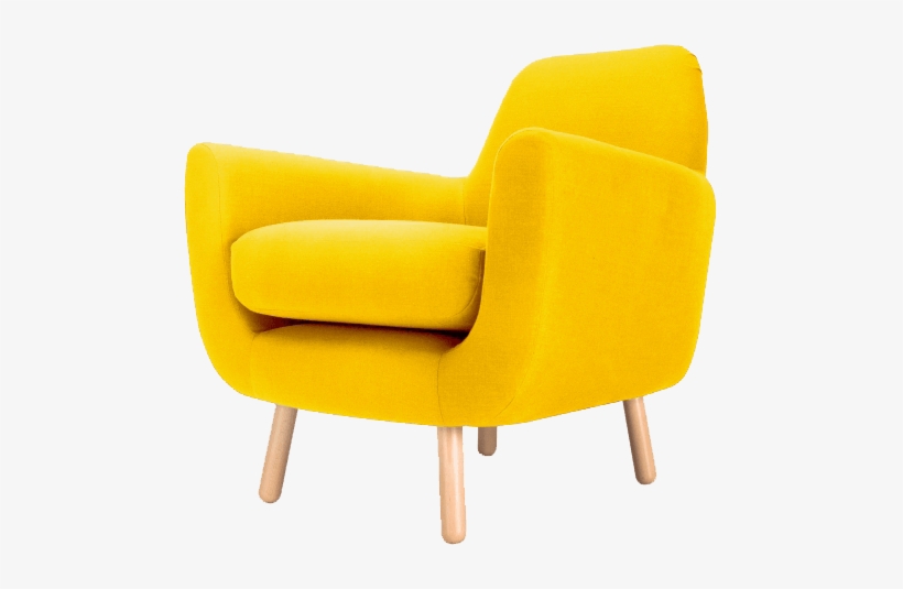 Jonah Yellow Armchair - Yellow Armchair, transparent png download
