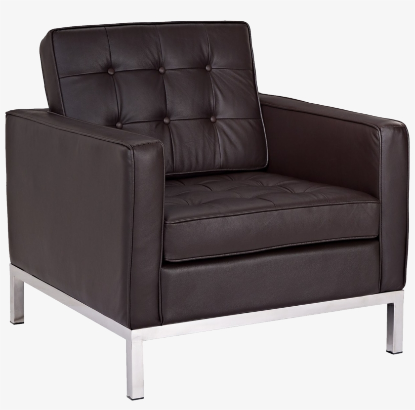 Lexmod Loft Leather Armchair In Brown, transparent png download