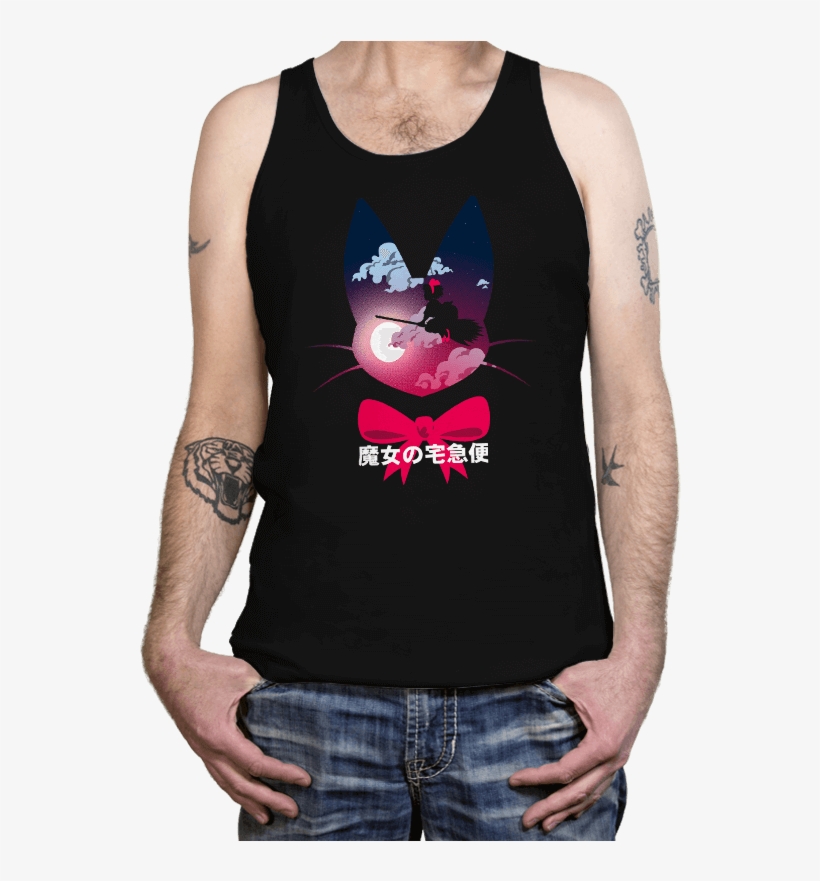 Flying Witch - Tanktop - Tanktop - Ript Apparel - Ript Apparel The Bart Knight - Tanktop Navy, transparent png download