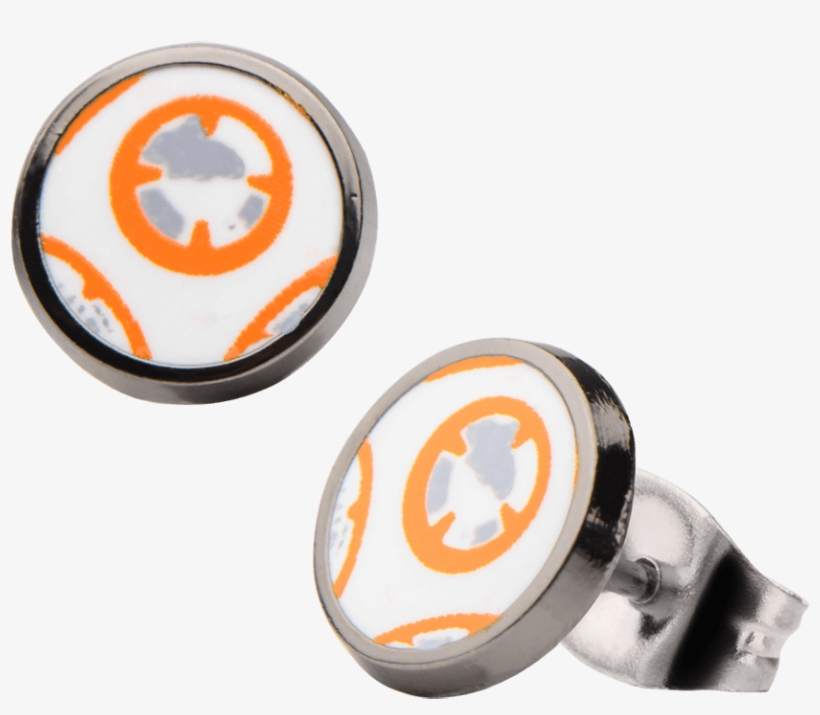 Force Awakens Bb-8 Stud Earrings - Star Wars 7 Bb8 Droid Stainless Steel Stud Earrings, transparent png download
