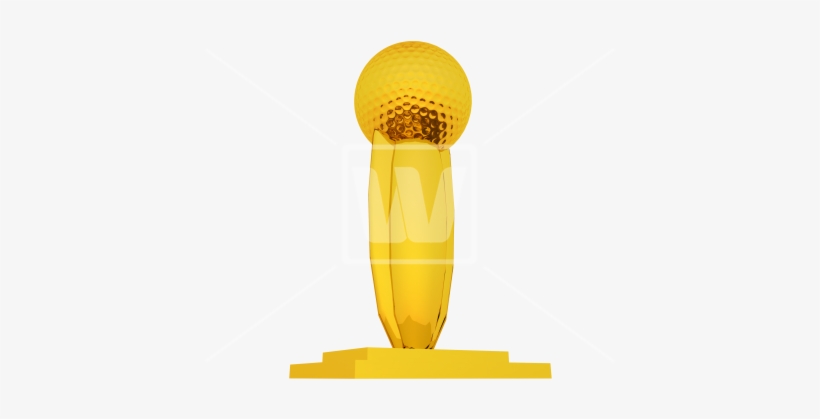 Gold Golf Trophy - Golf, transparent png download
