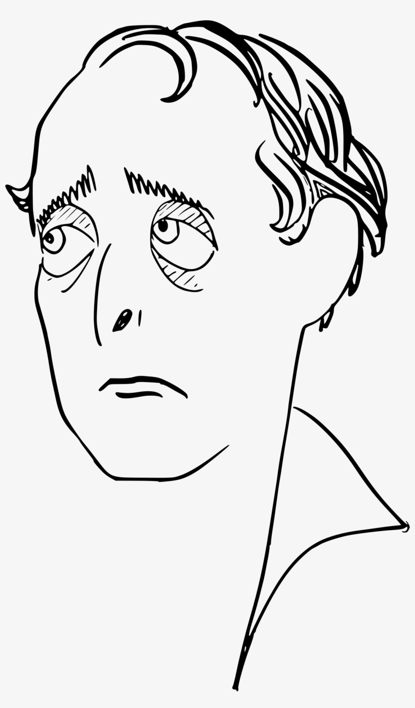 This Free Icons Png Design Of Sad Man's Face, transparent png download