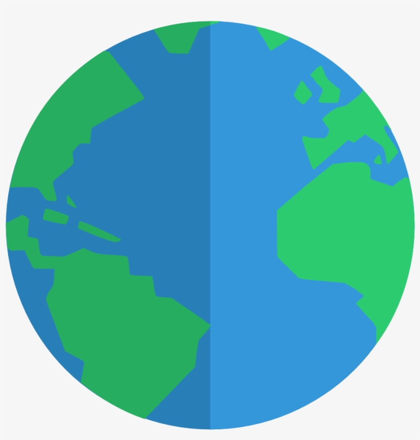 Flat Earth Png Clipart Transparent Download - Flat Globe Icon Png, transparent png download