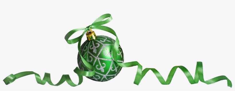 Beach Christmas - Transparent Green Christmas Ribbon, transparent png download